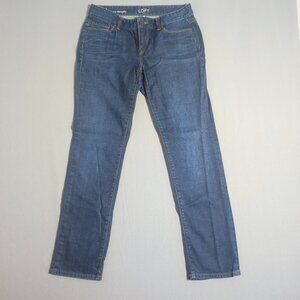 LOFT Ann Taylor Jeans women's size 4 P  curvy straight ink blue colour